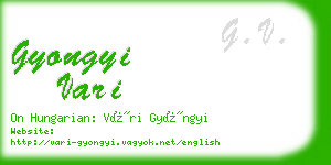 gyongyi vari business card